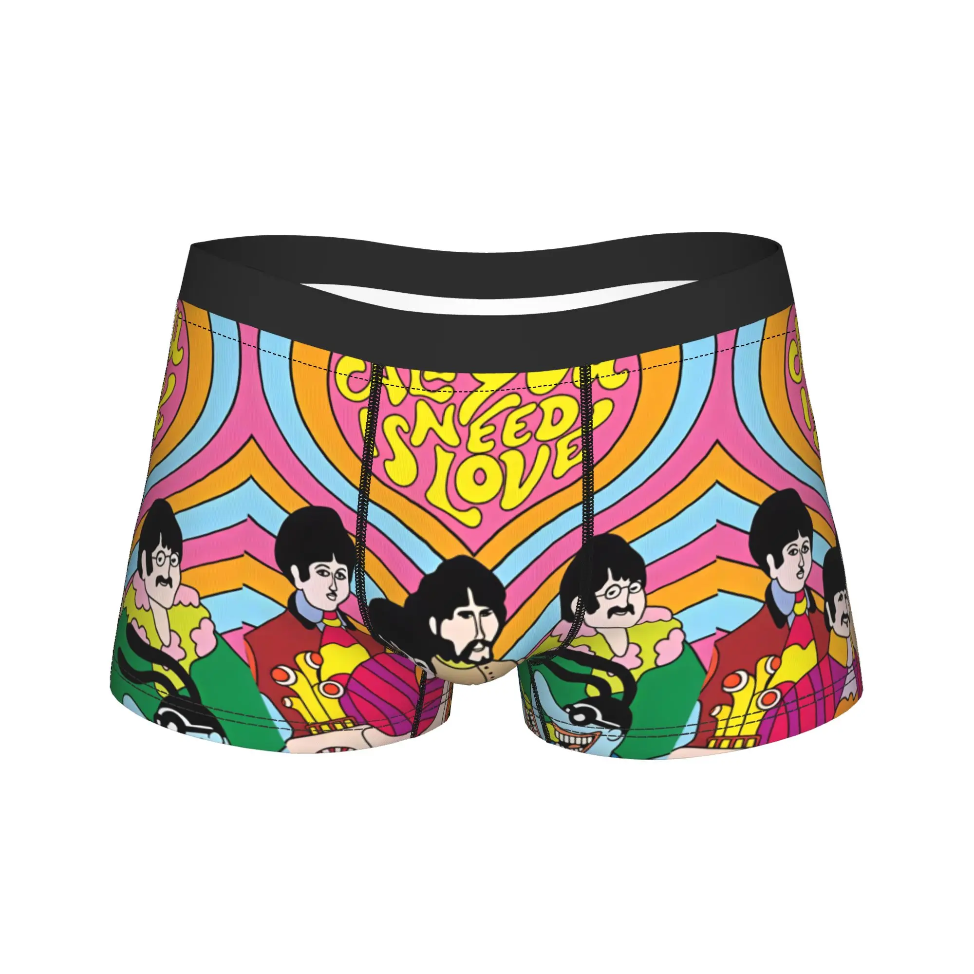 

Beatle Yellow Submarine Underwear Music Album Males Shorts Briefs Comfortable Boxer Shorts Trenky Design Large Size Underpants