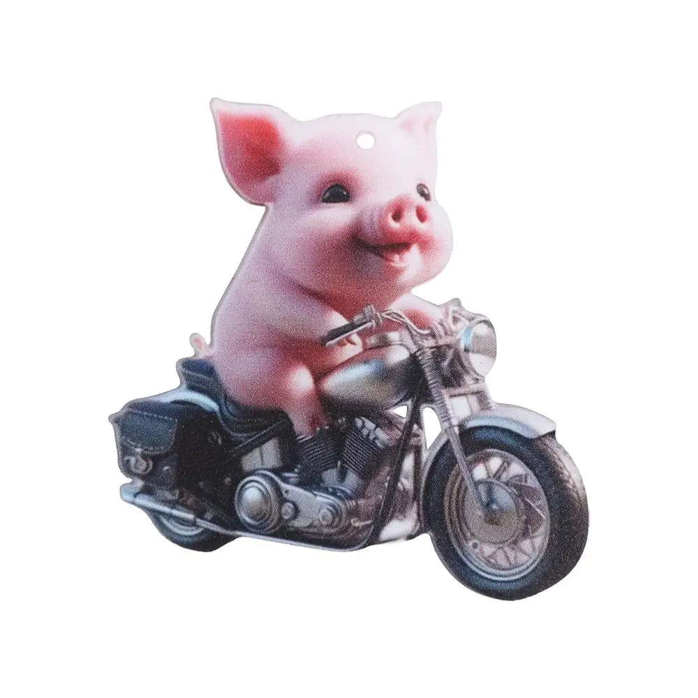 

Bag Accessory 2D Piglet Key Chain Acrylic Piglet Shape Key Chain Pendant Cute Fashionable Backpack Decoration Car Interior