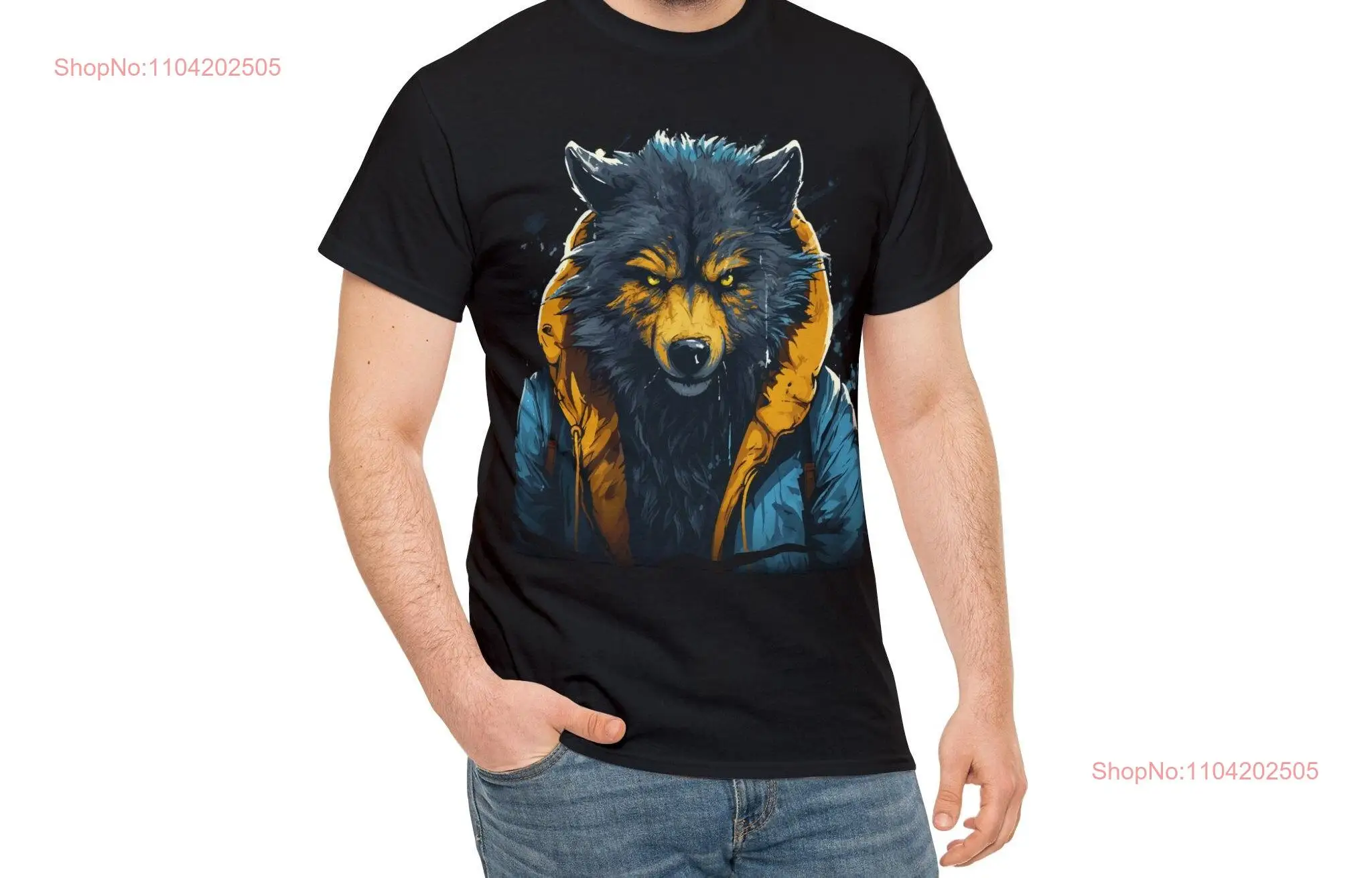 Werewolf T Shirt Hoddie Scary Transformation Fenrir Wolf Norse Mythology Ragnarok Monster long or short sleeves