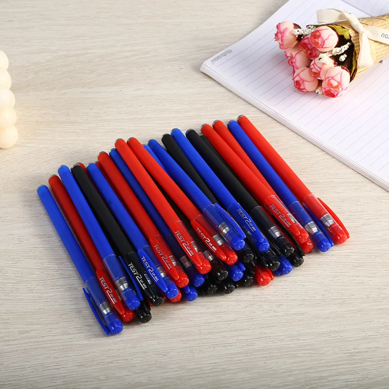 Imagem -02 - Kawaii Gel Canetas e Recargas Grupo Material Escolar Papelaria de Escritório Preto Azul Vermelho Ponta de Tinta 0.5 mm Caneta Esferográfica Estudantes 23 Pcs