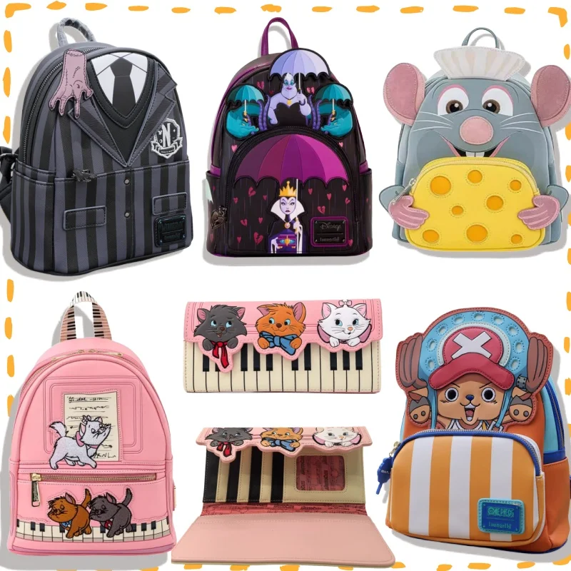 

Loungefly Trick 'r Treat Sam Cosplay Mini Backpack and cute cartoon wallet