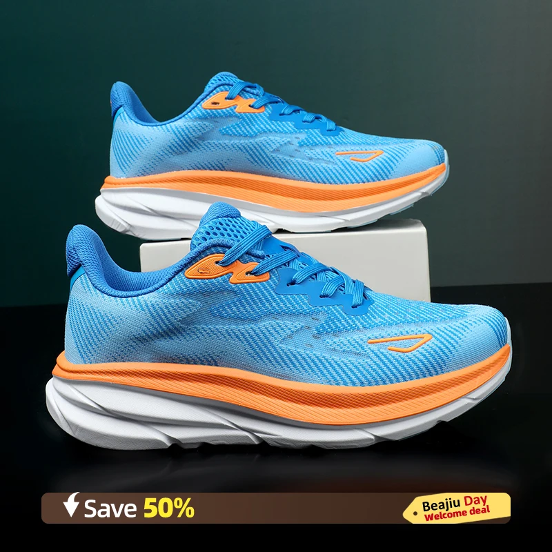 Baskets de sport coordonnantes pour hommes et femmes, chaussures de course, amorti de loisirs, respirantes, légères, confortables, athlétiques, marathon