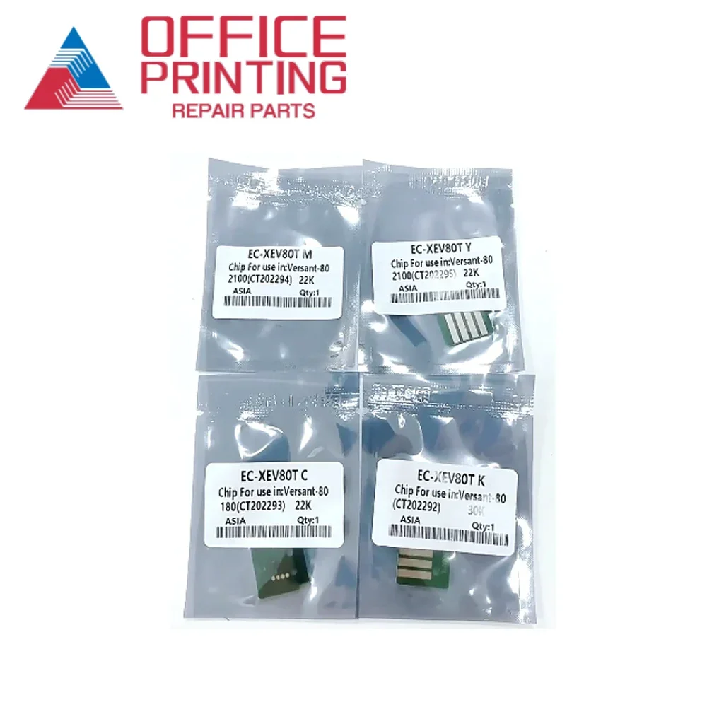 4pc Toner Chip 006R01642 006R01643 006R01644 006R01645 for Xerox Versant 80 180 2100 3100 V180 V2100 V3100 Press Cartridge Chips