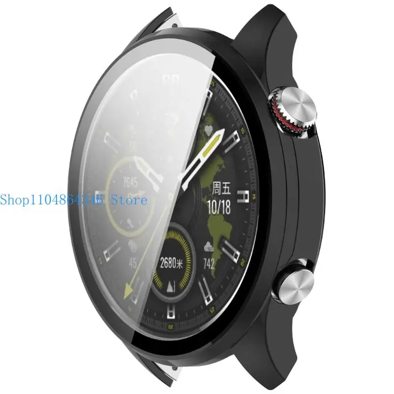 5asd Integrated Screen Protector Frame Protectios Case for Watch 5 Professional Smartwatch PC Tempered Glass Cover