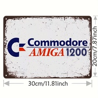 ,  Vintage Commodore AMIGA 1200 logo Metal signage for Man Cave Bedroom Garden Home Garage Metal iron signage ,