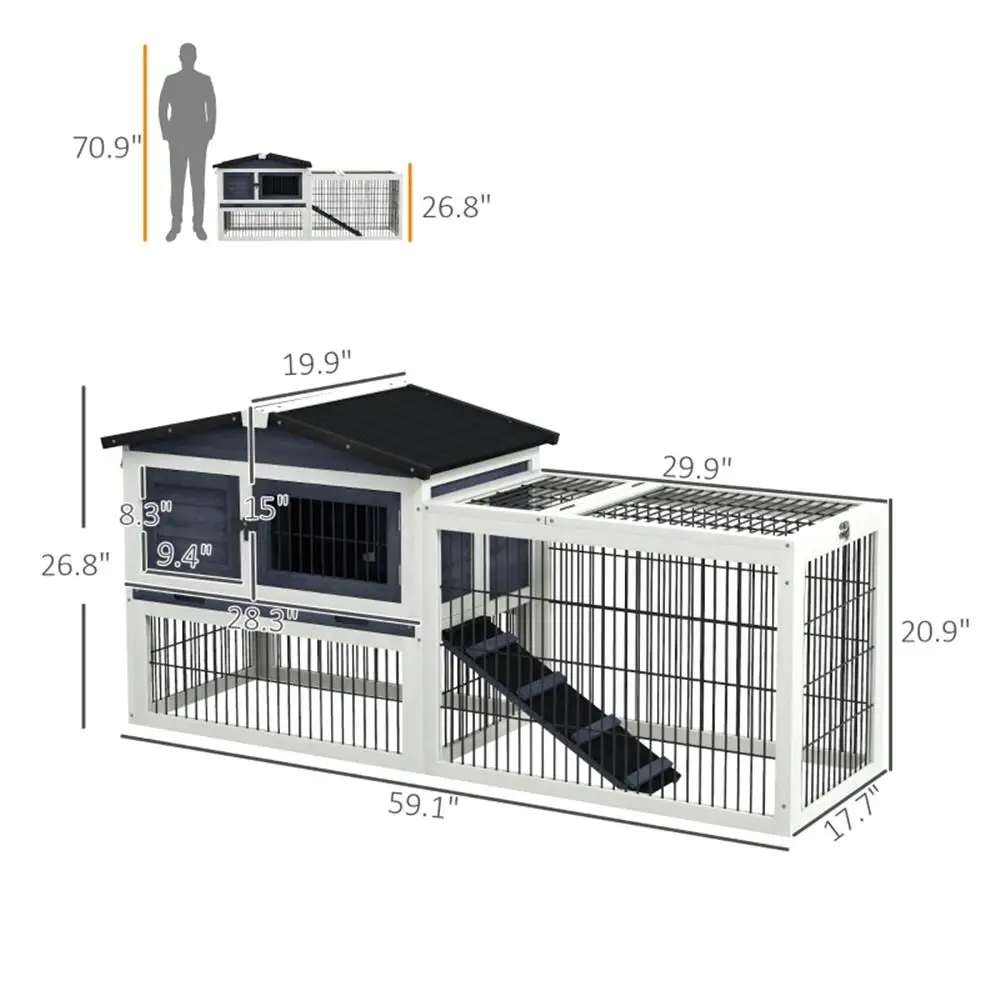 Portable Outdoor Rabbit Hutch for Safe Housing - Fast Shipping Available (Not Sold at)