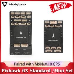 ホールブロpixhawk6xリフォーム8h753フライトコントローラーモジュール、標準ベース、ミニベース、pm02d、m9n、m10、GPS、rcマルチローター飛行機、新品