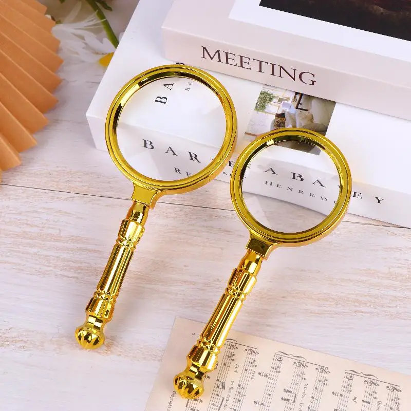 SU Handheld Magnifying Glass Portable Glass Lens Magnifier For Viewing Jewelry Newspaper Reading High Definition Eye Loupe Glass