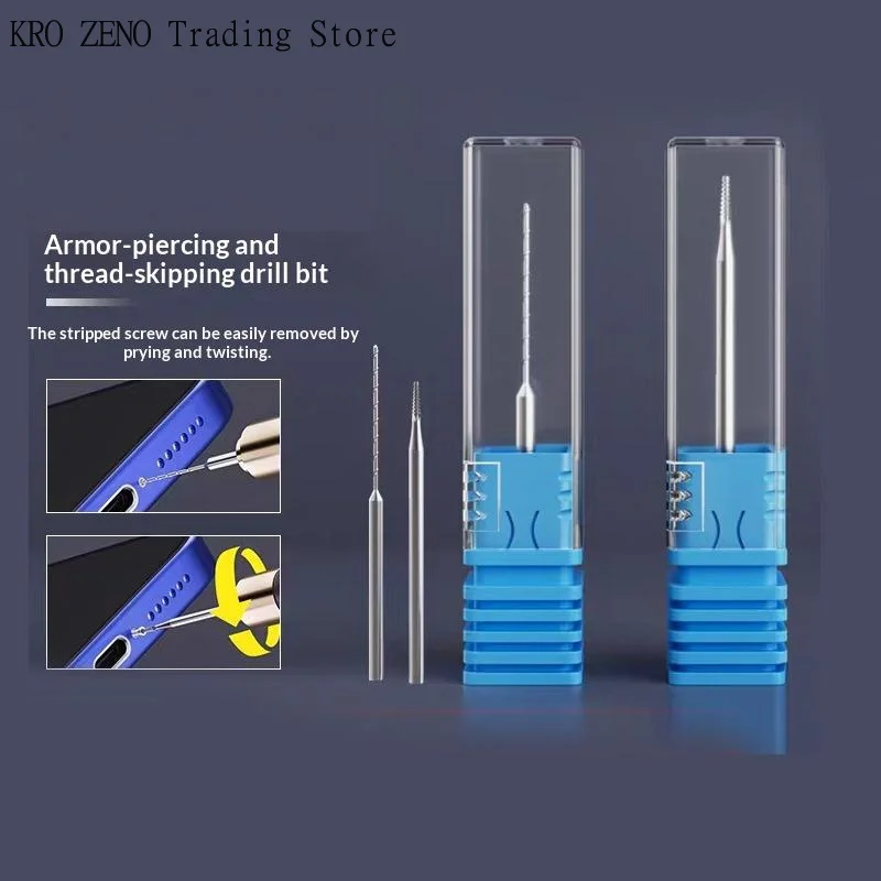 2Pcs Metal Piercing Sliding Drill Bit for Quick Screw Removal Dual Headed Extractor for Carpenter Maintenance
