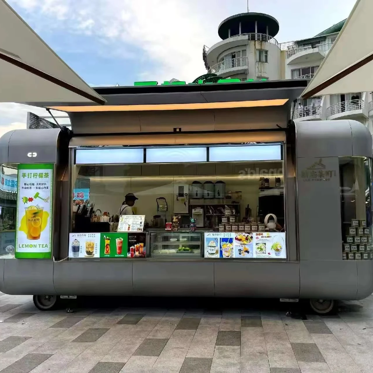 Mini remolque de comida Cheln vendido por dueño con equipo de cocina completo, camión para perritos calientes y casas prefabricadas para comprar