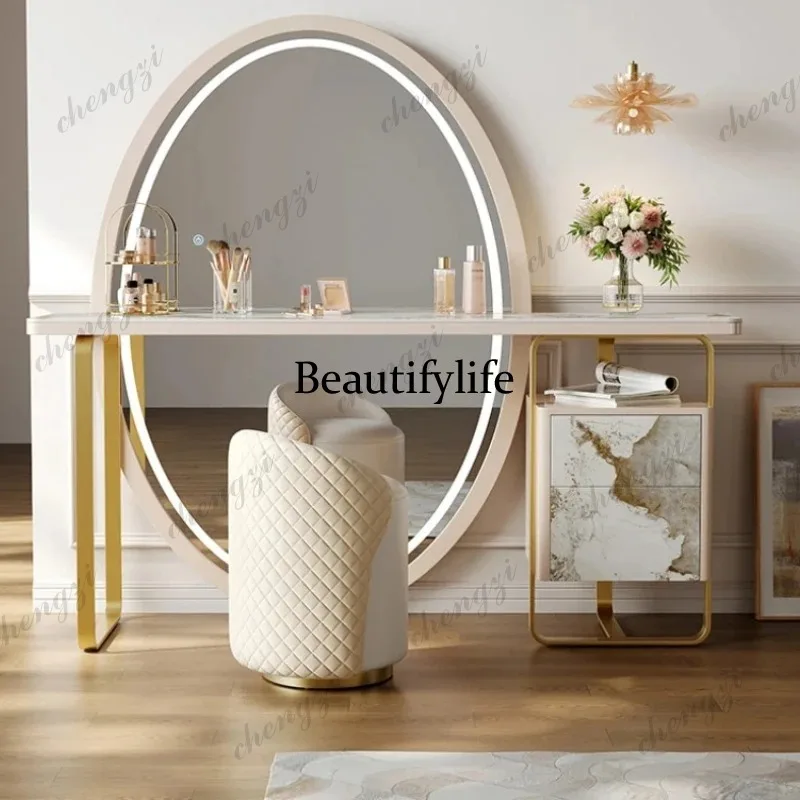 

Storage Luxury Salon Dressing Table Mirror Chair Bedroom Charm Dressing Table Bedroom Luxury Penteadeira Furniture Makeup