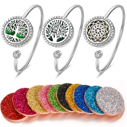 Crystal Aromatherapy Bracelet Bangle Diffuser Jewelry Tree of Life Perfume Oils Diffuser Aroma Diffuser Lockets Woman Bracelet