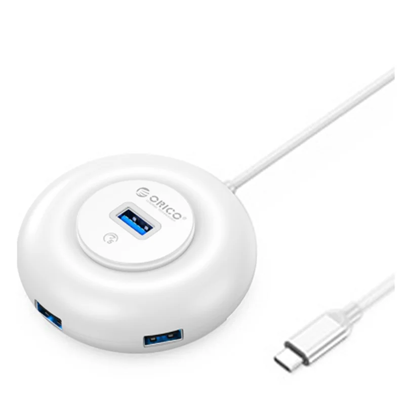 Orico Portable Supports Hot-Swappable Transport-Stable USB 3.0 Hub Circular Hub Docking Stations,White YX2-C