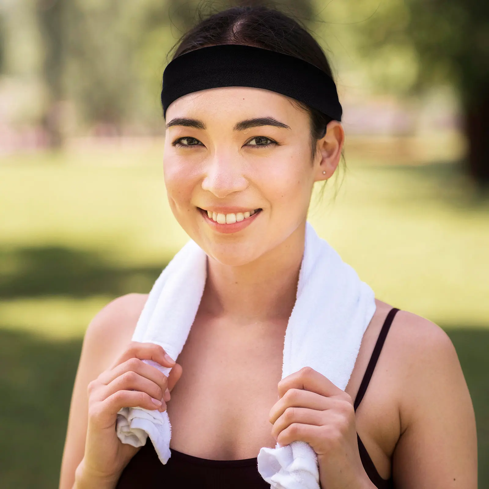 8Pcs Sports Running Headbands Elastic Sweatbands Breathable Sweat Headband for Yoga Gym Fitness Unisex Athletic Exercise Head