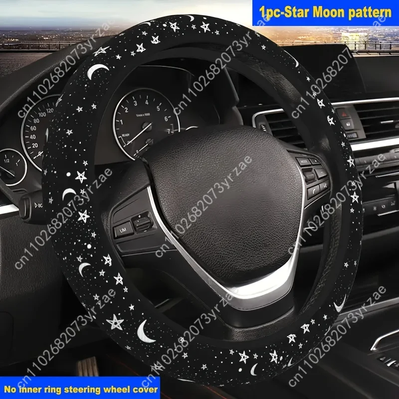 

Star Moon Car Steering Wheels Cover Universal Type Environmental Friendly Comfortablenon-slip Breathable Steering Wheel Wrap