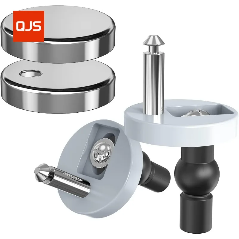 

Быстроразъемные крепления для сиденья унитаза, универсальные шарнирные фитинги для сиденья унитаза AncableTop для слепых отверстий для унитаза, 2 шт.