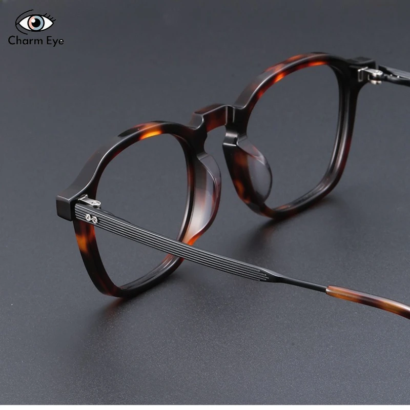 

Новая ацетатная оправа для очков для близорукости, черепаховая оправа, ретро квадратные мужские универсальные дизайнерские очки для чтения с защитой от синего света для женщин