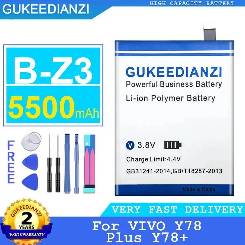 

For Vivo Y78 Plus Y78+ Premium Replacement Mobile Phone Battery B-Z3 High-Capacity 5500Mah
