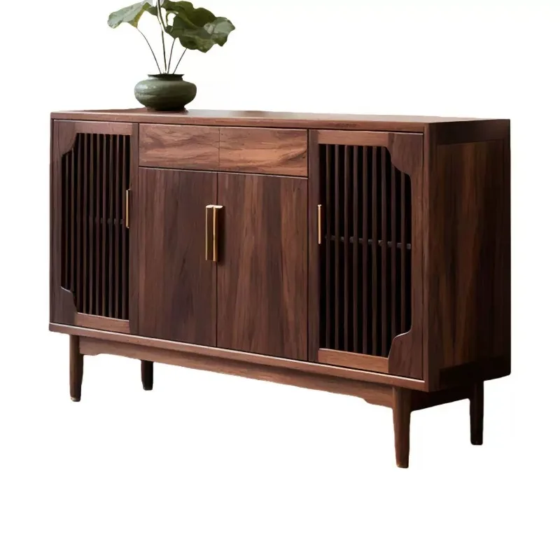 New Chinese-style solid wood sideboard, entryway hallway, living room sideboard, decorative  wall-against storage