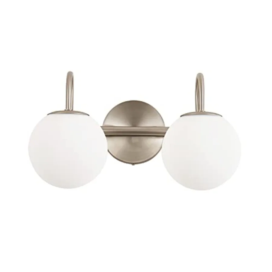 

Modern Bathroom Vanity Light Fixtures Milk White Globe Glass Shade Modern Wall Sconce Vanity Over Mirror Exclude G9 Bulb
