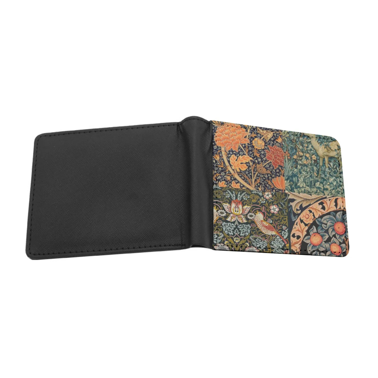 William Morris Personalized Men's Leather Wallet Credit Card Pouch Purse William Morris Morris William Morris Vintage William