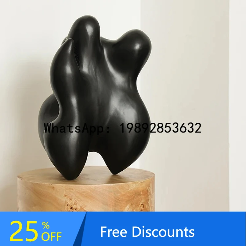 

BF Vintage Style Tree Bark Sculpture Base French Solid Wood Black Sculpture Ornament