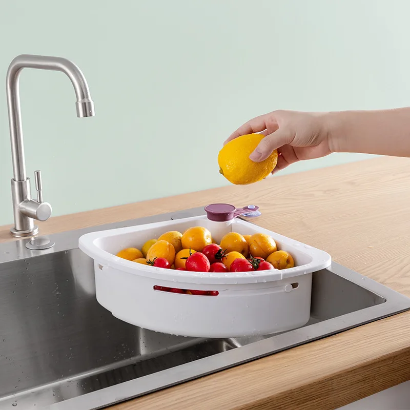 Kitchen Drain Sink Leftovers Soup Juice Separated By Garbage Filter Sink Storage Basket Sink Rack Foldable drain basket Storage