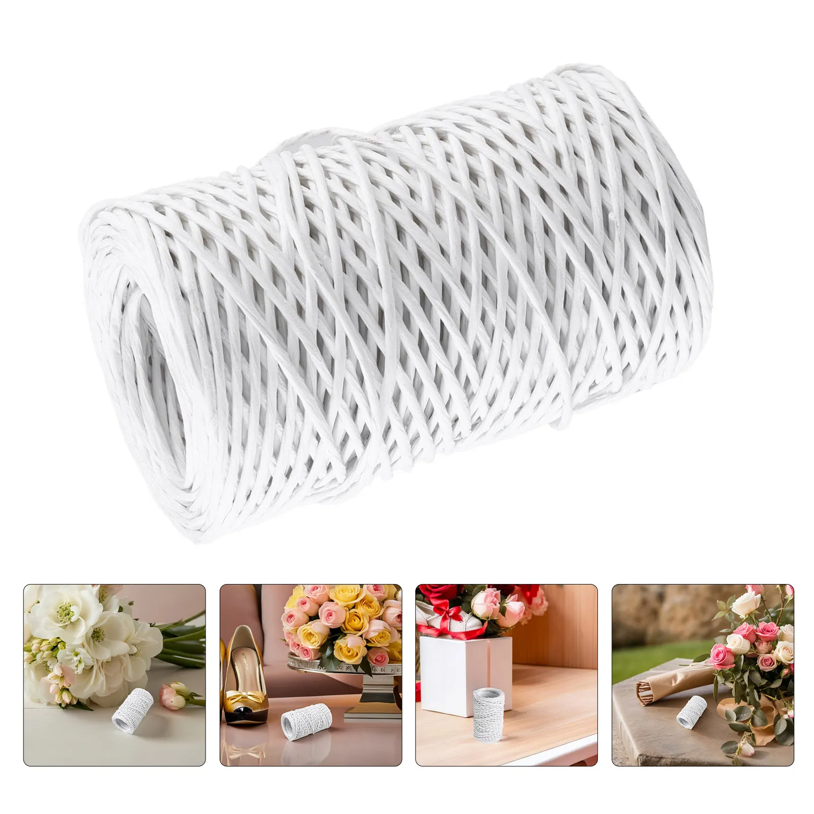 

2 Rolls 50M Rustic Vine Floral Wire for Flower Stem Binding - Heavy Duty Garden Decoration Wreath Making Wire Twine Craft