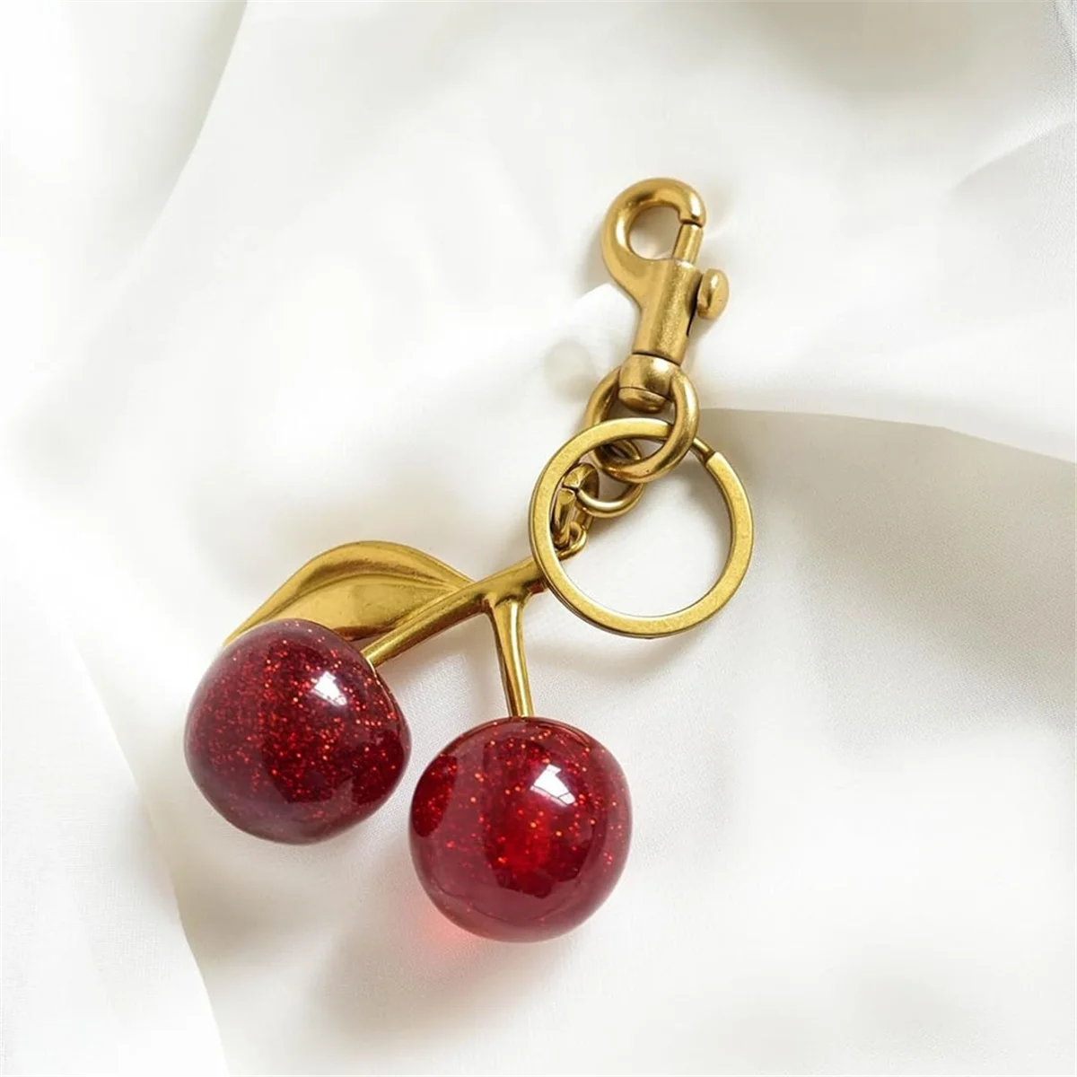 Cherry Bag Charm and Keychain Accessory Purse Charm -Perfect Fashion Addition for Everyday Style and Glamour,Lightweight image 5