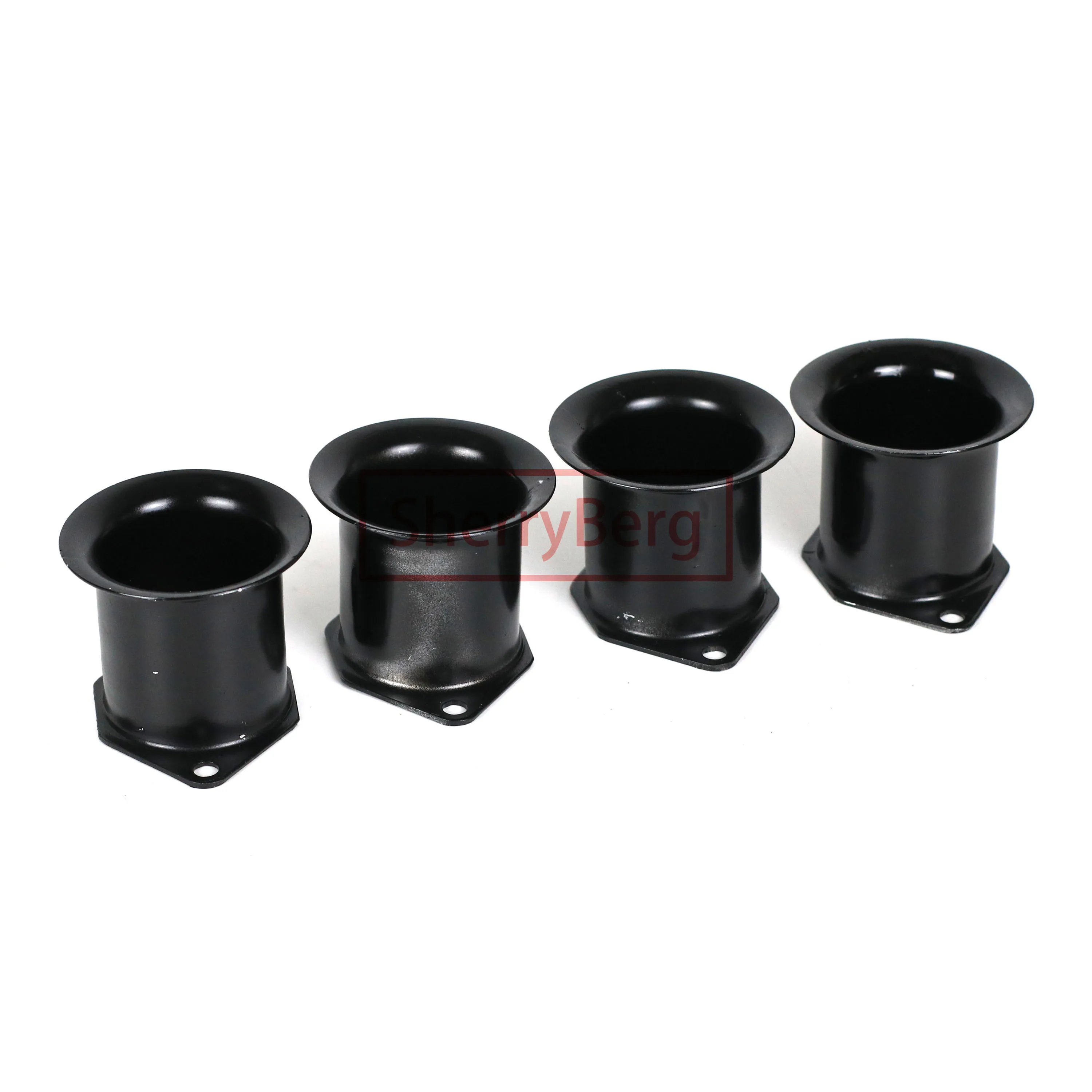 SherryBerg 4 X New Velocity Stacks Air Horn Pipe Trumpet Slides For Weber Dellorto 36/40/44/48 IDF Air Horn Pipe Trumpets Black