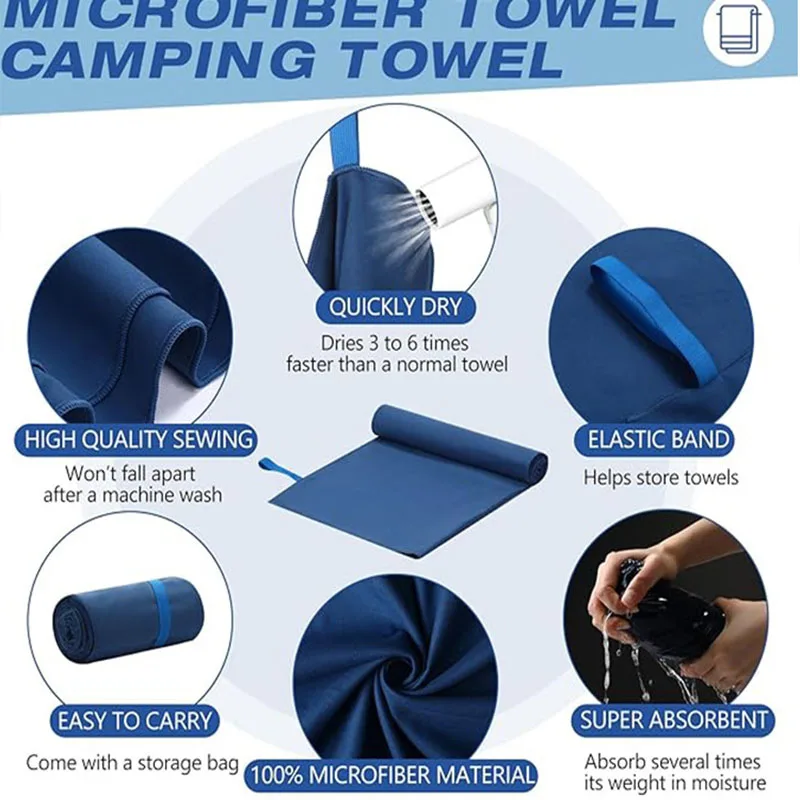 마이크로화이버 타월 바디 피트니스 타월 수영 타월 마이크로화이버 여행 체육관 캠핑 타월 여성 스포츠 타월 YYKGMJ03