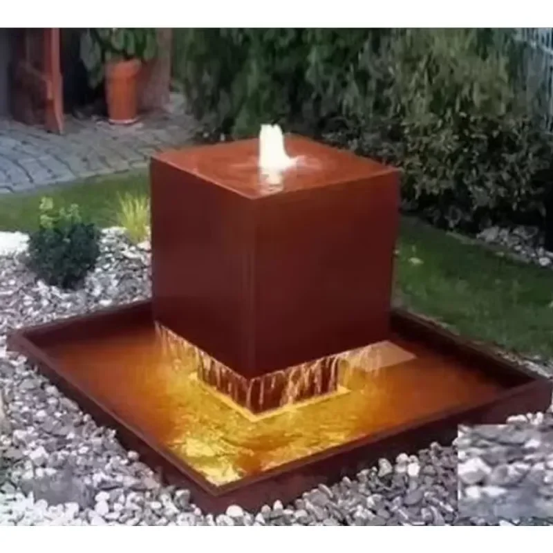 For Garden Waterfall Other Steel Landscaping & Decking Custom Outdoor Water Fountain