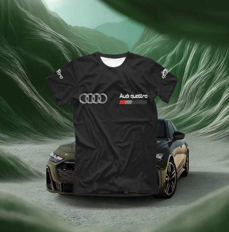 

25Audi Authorization S-Line Quattro Superpower Motorsport Race футболка для мужчин и женщин одежда дышащая быстросохнущая впитывающая пот
