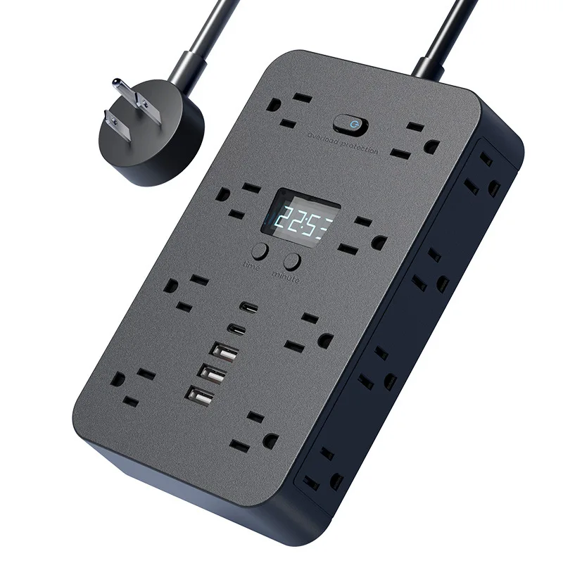 AmazontemuCross-Border Nova Chegada Power Strip Home Patch Board16AC 3usb2Type-cPatch Panel