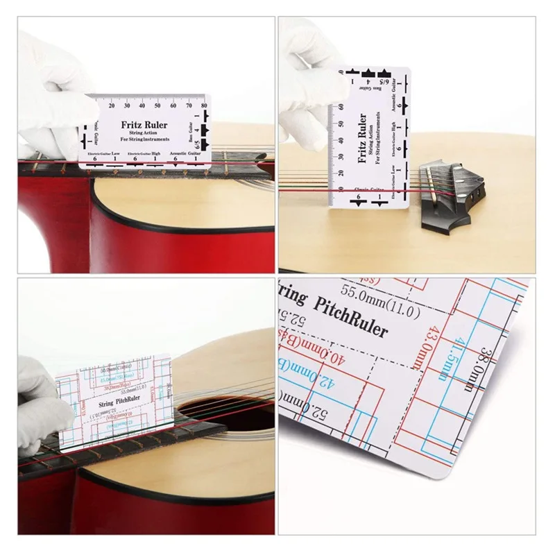 3/12/17 قطعة مجموعة أدوات الجيتار Luthier ، مقياس نصف القطر ، مسطرة عمل سلسلة ، 32 شفرات قياس المحسس لإعداد الجيتار والباس #4