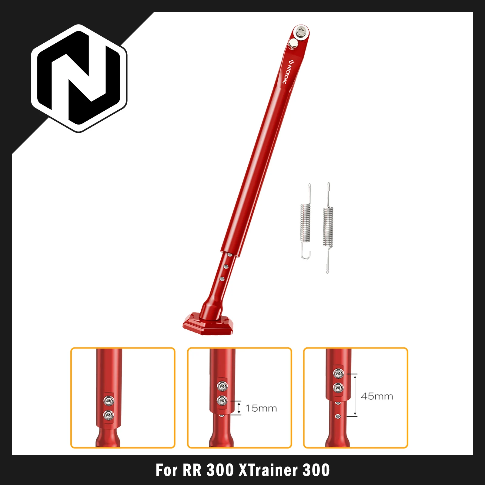 NICECNC For Beta Xtrainer 300 2015-2025 RR 300 2013-2025 Adjustable Kickstand Side Stand RR 125 RR 250 RR 350 RR 390 RR 430 480