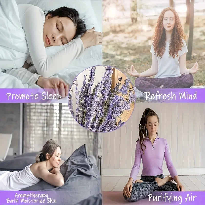 لافندر مجفف ممتاز، 42.93 سم، 100 سيقان. ديكور طبيعي للمنزل وحفلات الزفاف والهدايا. لا حاجة للطاقة.