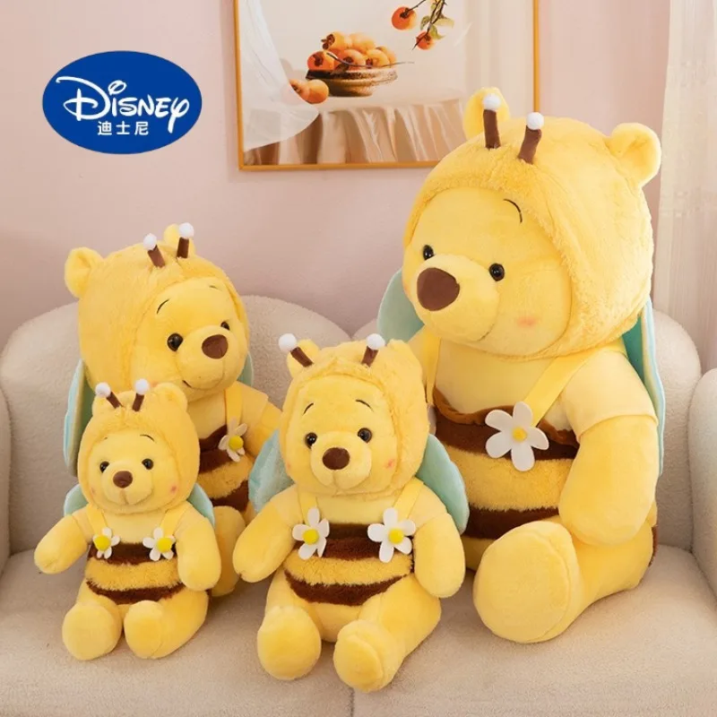 

45/55/80cm Big Size Pooh Bear Kawaii Anime Plush Stuffed Doll Disney Room Decor Peluche Children's Plushies Pillow Holiday Gifts