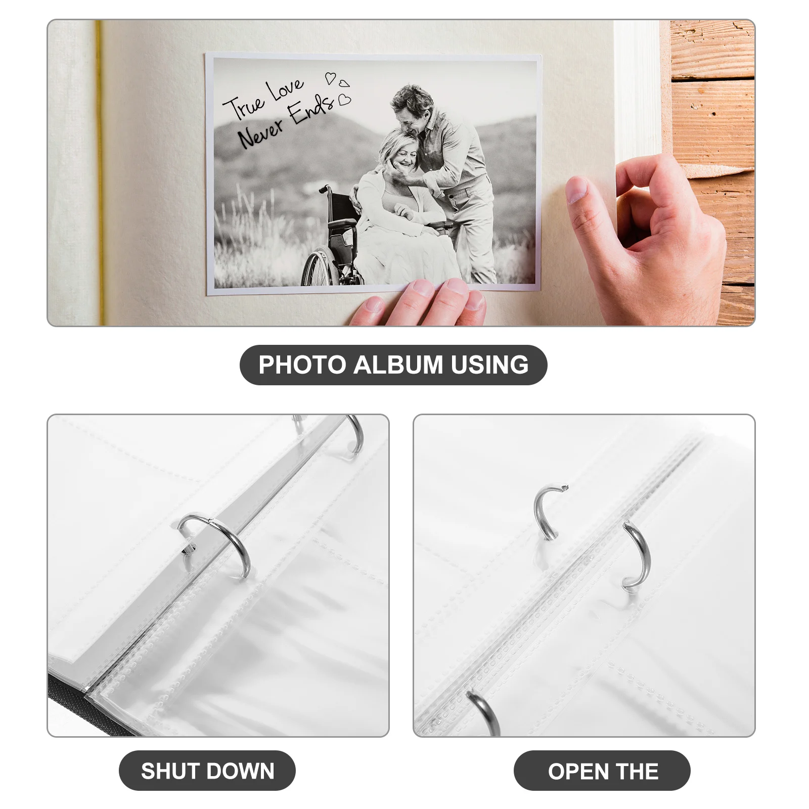 

Large Capacity Photo Album Refill Pages Plastic Waterproof Photo Sleeves for Picture Card Organization