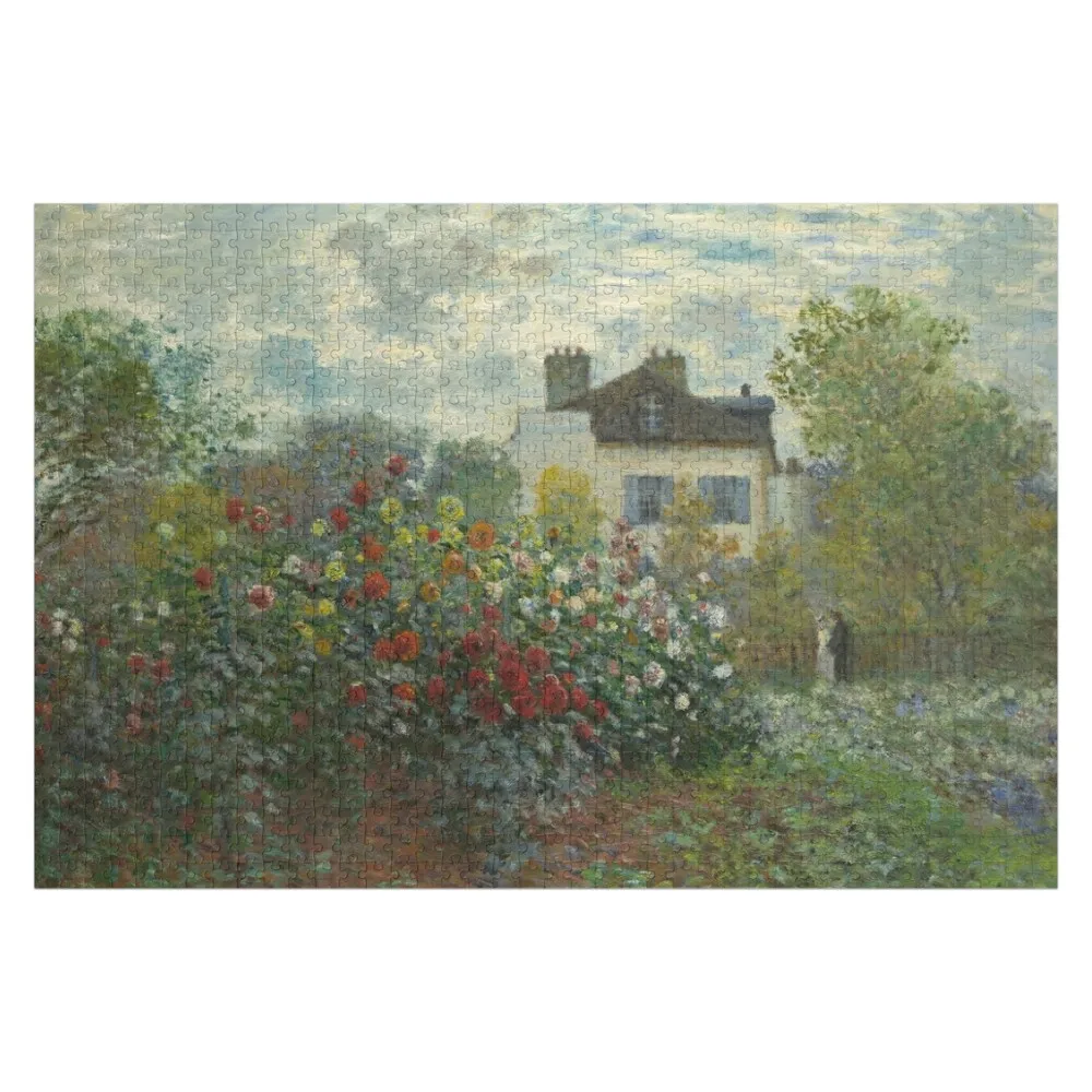 

Claude Monet A Corner of the Garden with Dahlias Jigsaw Puzzle Photo Custom Wooden Decor Paintings Puzzle