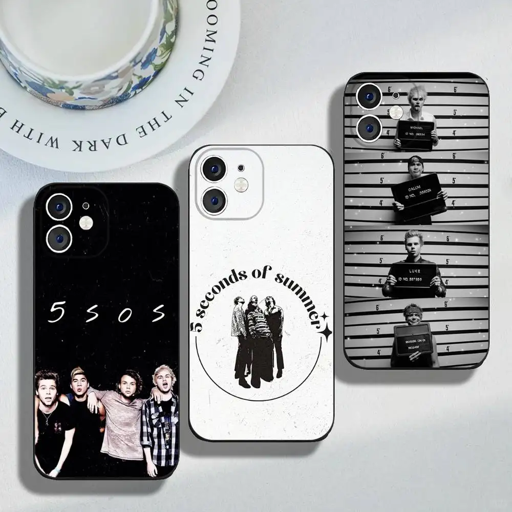 

5 5SOS S-Seconds of S-Summer Phone Case For iPhone 17,16,15,14,13,12,Pro,Max,Plus,SE4,Air Original Liquid Silicone Rubber Cover