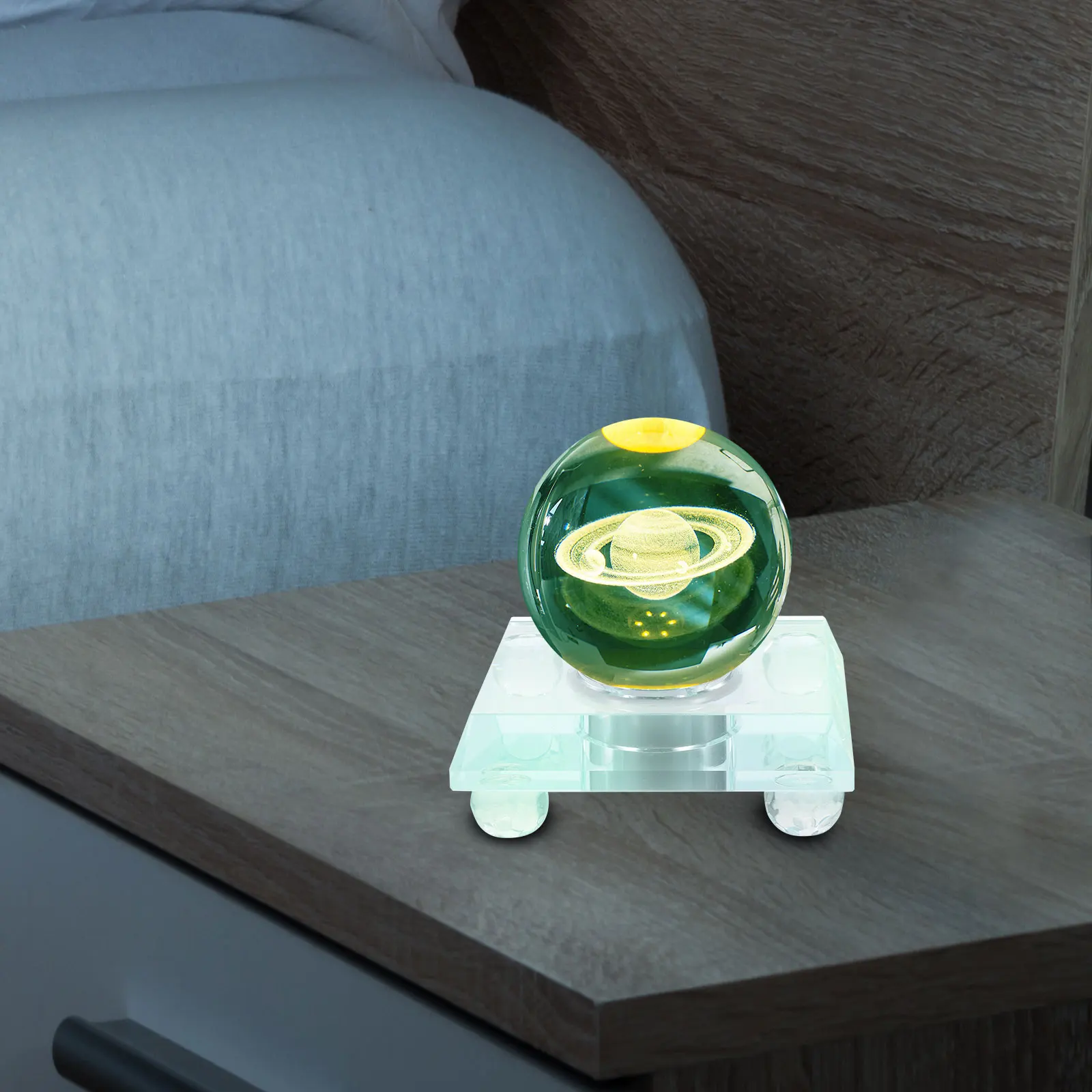 

Usb Crystal Lamp Base Led Light Display For Glass Art Jewelry Resin Collectibles Illuminated Stand Home Decor