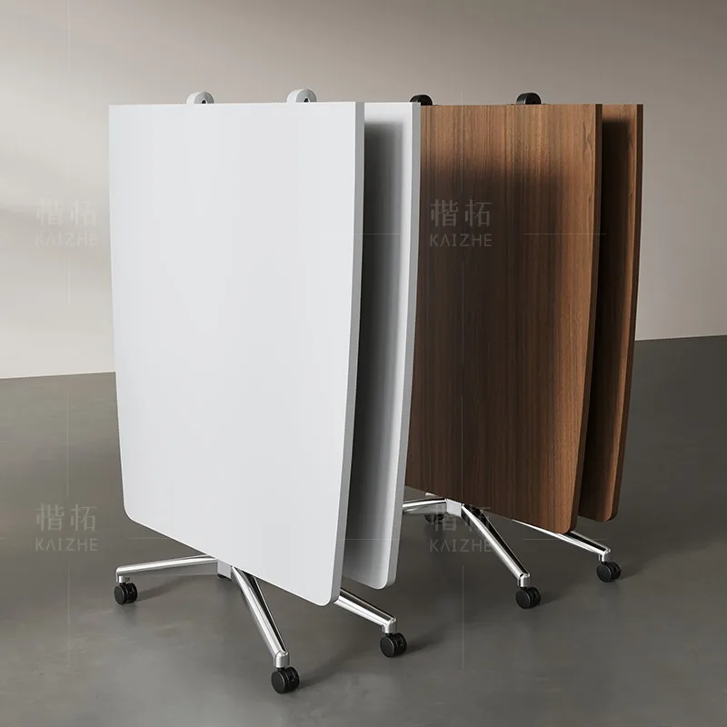 Folding conference  desk removable long oval conference table replica table splicing combination training table and chair