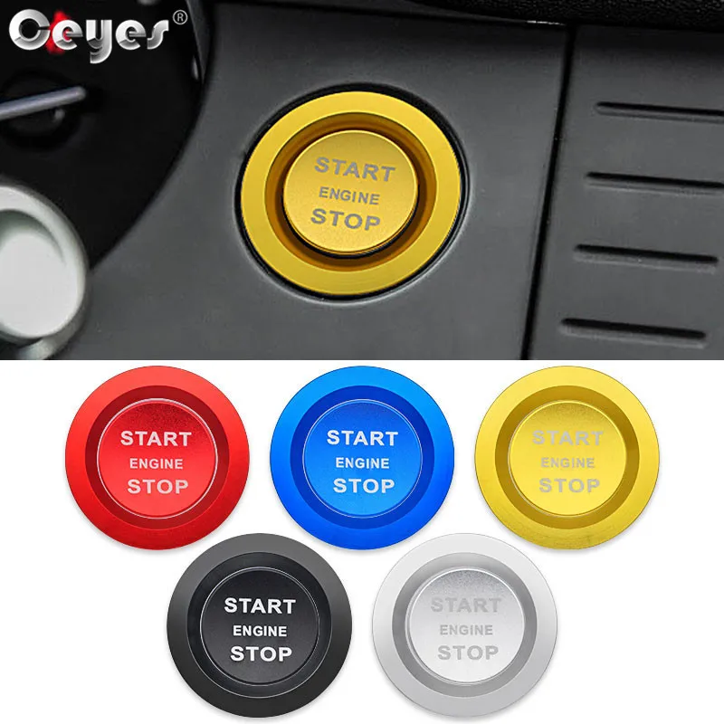 Ceyes Car Interior Accessories Engine Start Switch Button Ring Styling Case For Land Rover Discovery Sport 5 Decorate Auto Cover