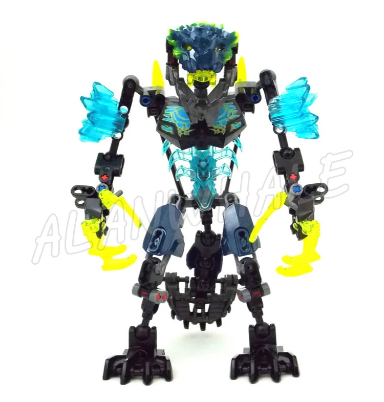 4Types Bionicle Unity Mask Maker Ekimu Lava Beast Storm Beast Quake Beast 613 Building Block Toys Compatible With Model