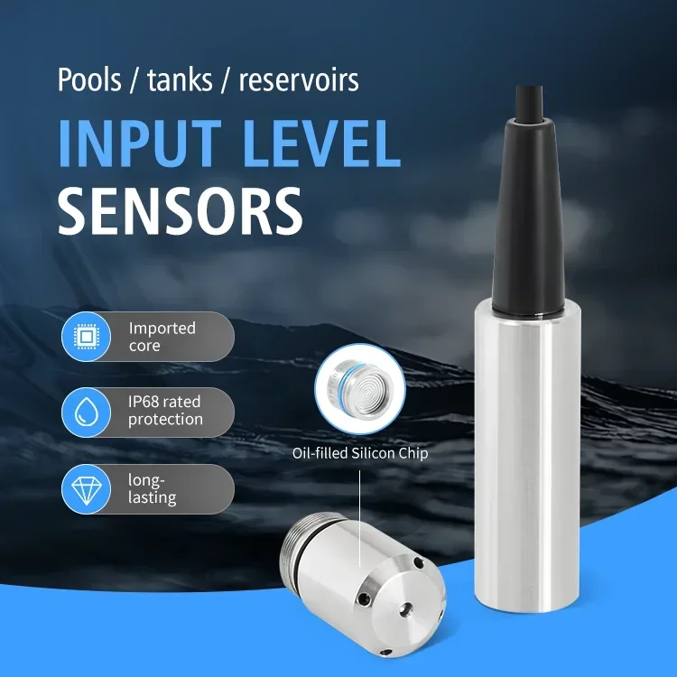 

New LEFOO 0-200m 304 or 316L Stainless Steel H2O Liquid Level Pressure Sensor Water Level Detection Sensor