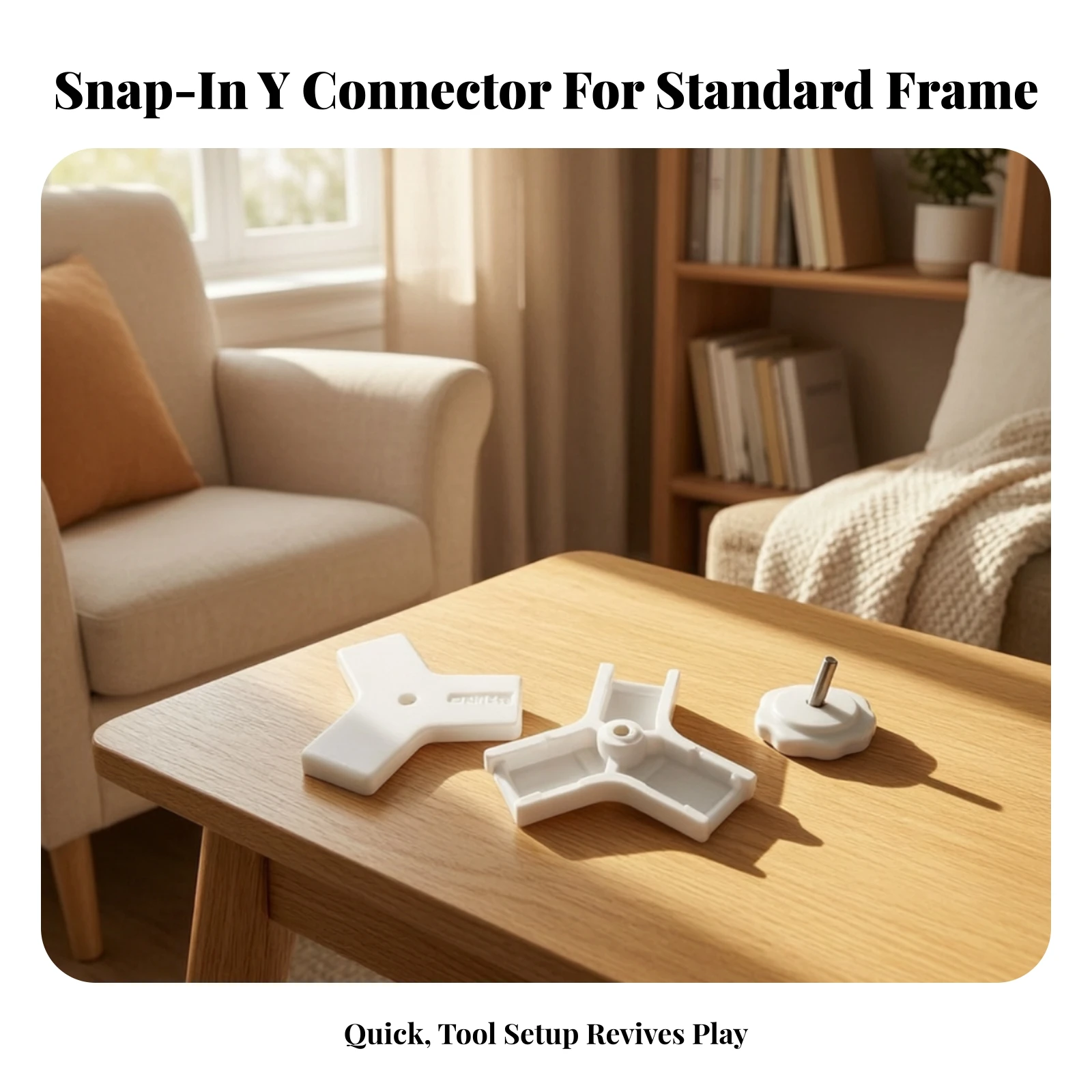 Top-Frame Connector Compatible Play Gym Connector Top Joint Stable Hardware Plastic for Parents