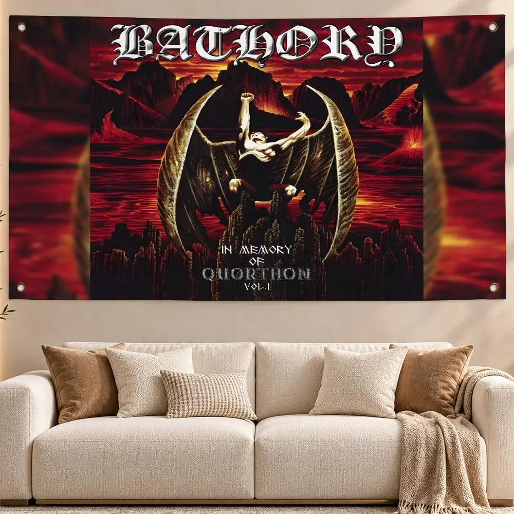 Legendary Band Bathory Flags Aesthetic Wall Hanging Flag Banner Bedroom Living Room Home Decor Large HD