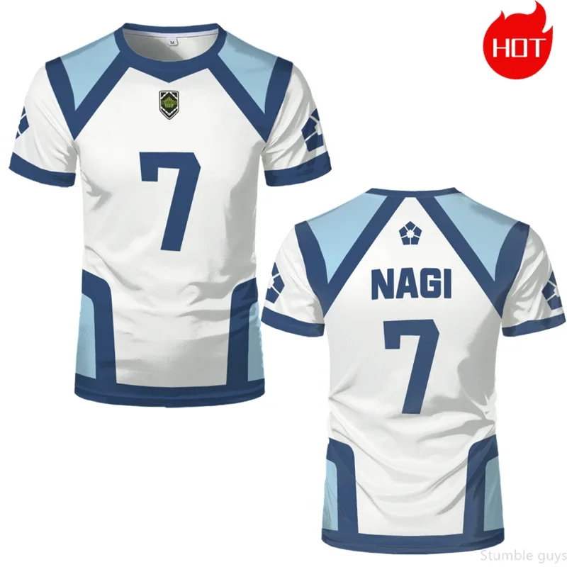 Blue Locker Room All Match T-shirt Anime Soccer Jersey Boys Clothes Girls Short Sleeve Harajuku Cosplay Men Women Kids
