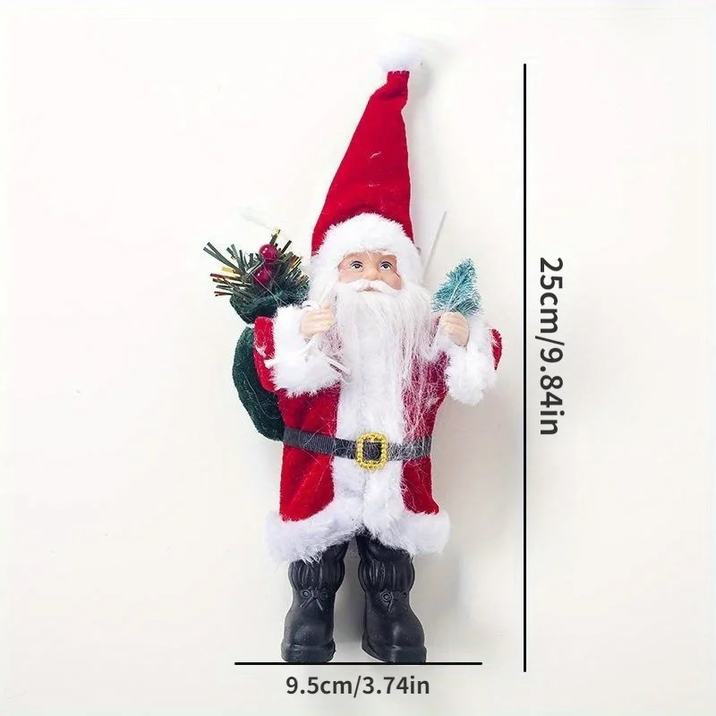 1pc Santa Claus Standing Posture Christmas Tree Pendants Figurines Christmas Party New Year DIY Decoration